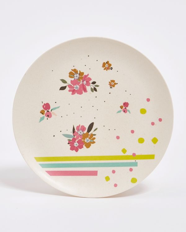 Leigh Tucker Willow Floral Bamboo Plate