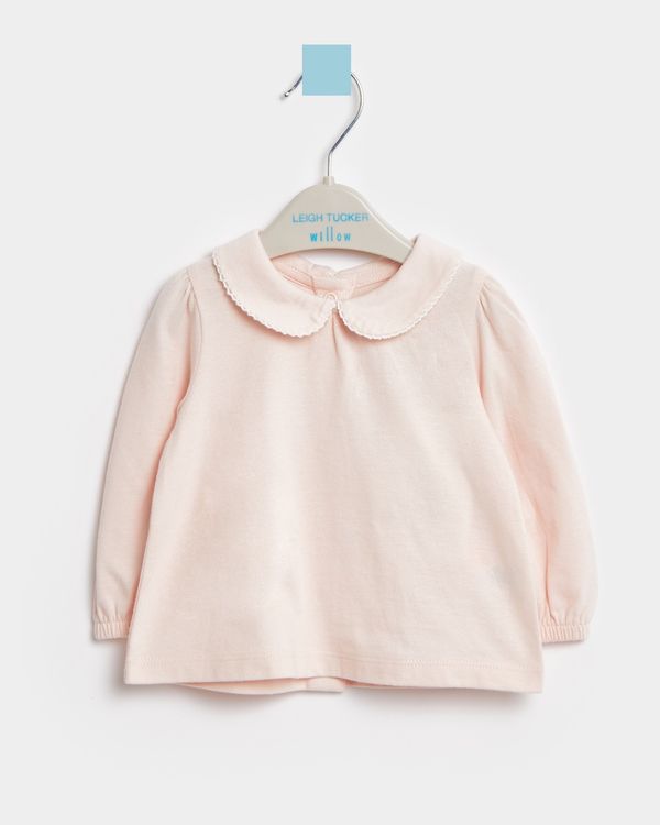 Leigh Tucker Willow Pink Sadie Cotton Baby Top (0 months - 3 years)