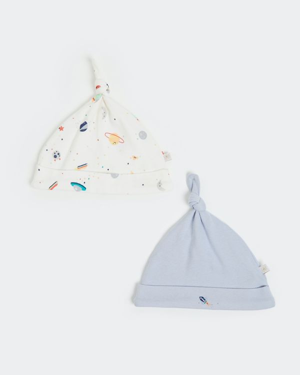 Leigh Tucker Willow 100% Cotton Tom Hats - Pack Of 2 (0 - 12 months)