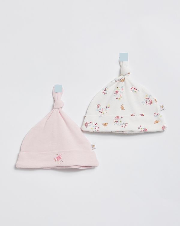 Leigh Tucker Willow 100% Cotton Bee Hats - Pack Of 2 (0 - 12 months)