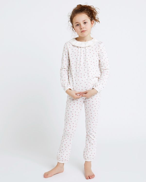 Dunnes Stores | Print Leigh Tucker Willow Edie Frill Collar Pyjamas