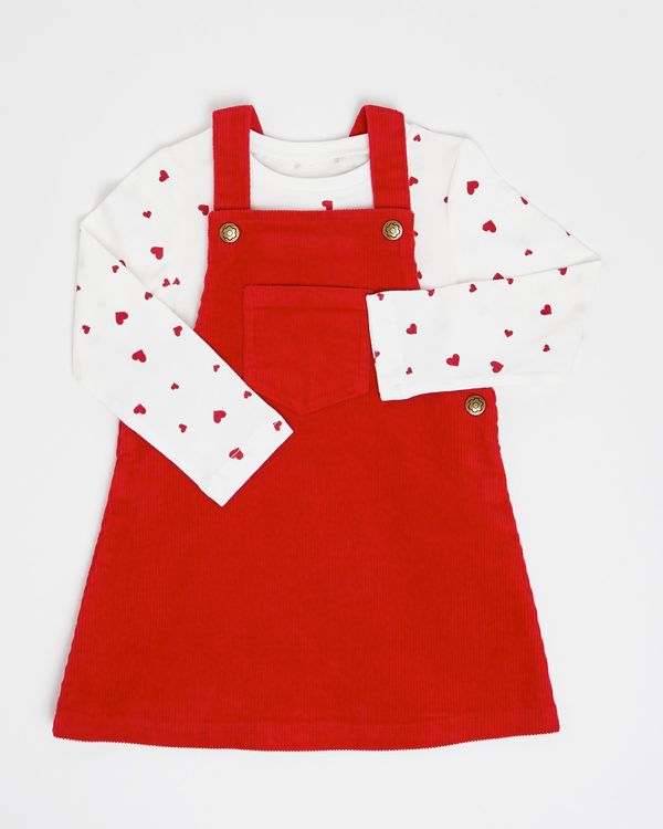Corduroy Pinny Dress And T-Shirt (6 months-4 years)
