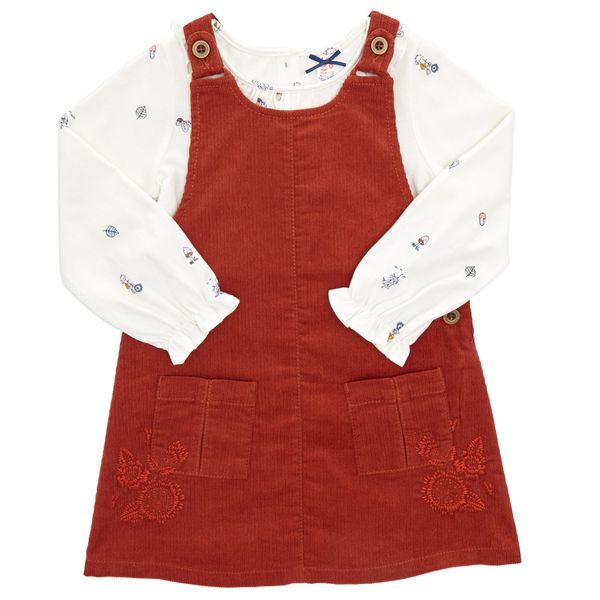 Toddler Cord Pinny And Top Set