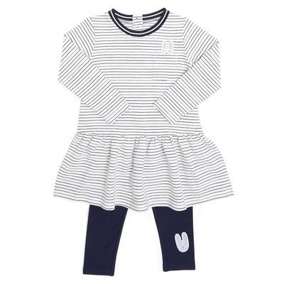 Toddler Stripe Dress And Legging Set thumbnail