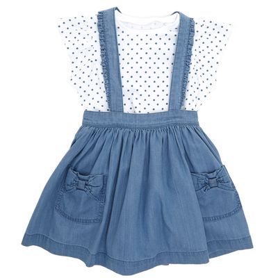 Toddler Skirt With Braces And T-Shirt Set thumbnail