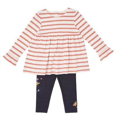 Toddler Stripe Dress And Leggings Set thumbnail