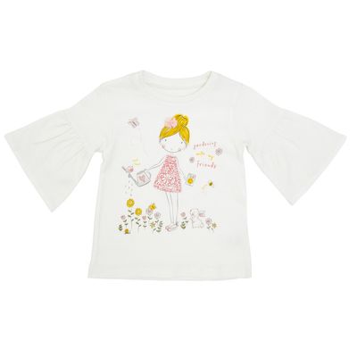 Toddler Girl Top With Bell Sleeve thumbnail