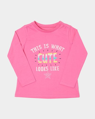 Slogan Long-Sleeved Top (6 months-4 years) thumbnail