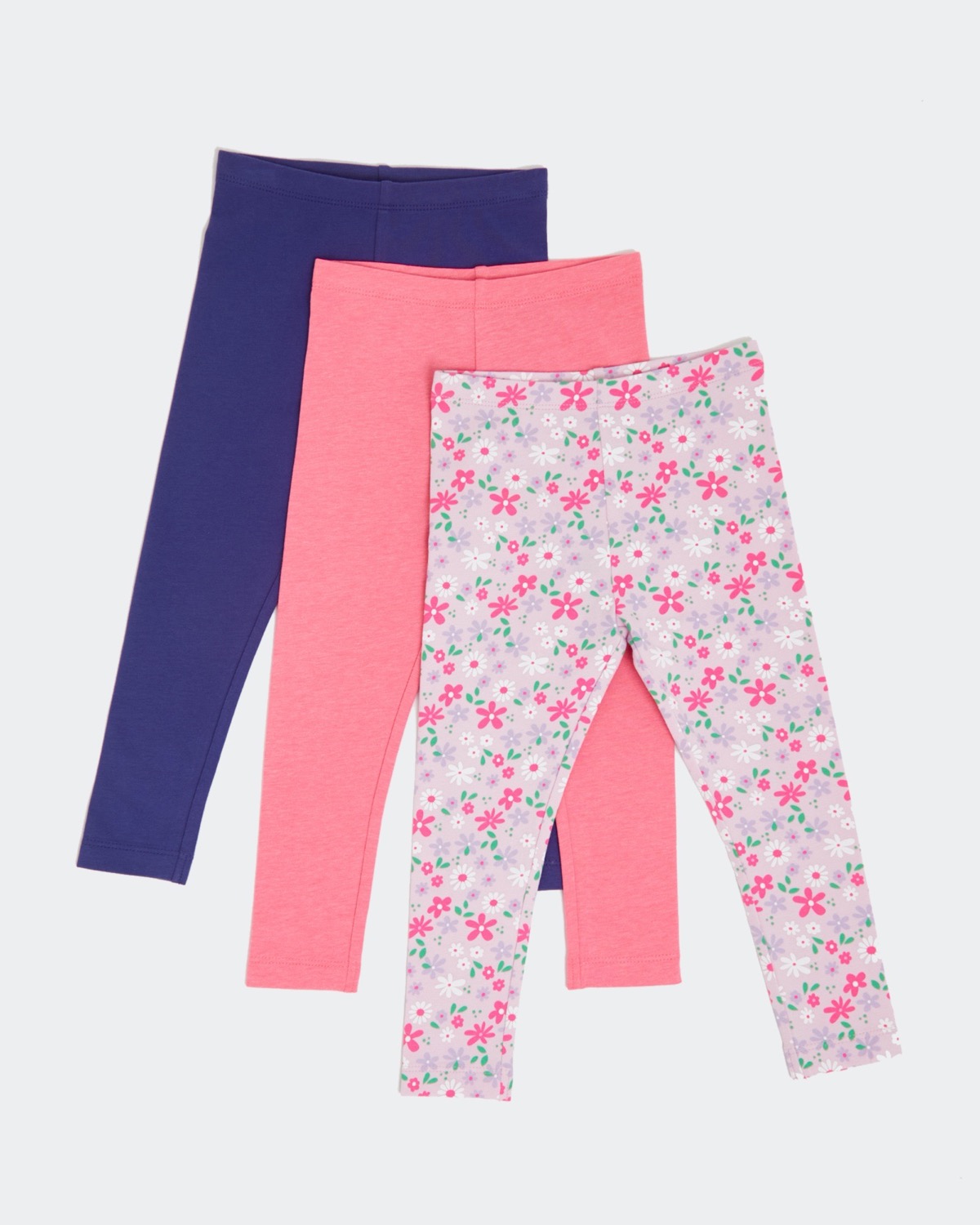 Dunnes Stores | Neon-pink Leggings - Pack Of 3 (0 months-4 years)