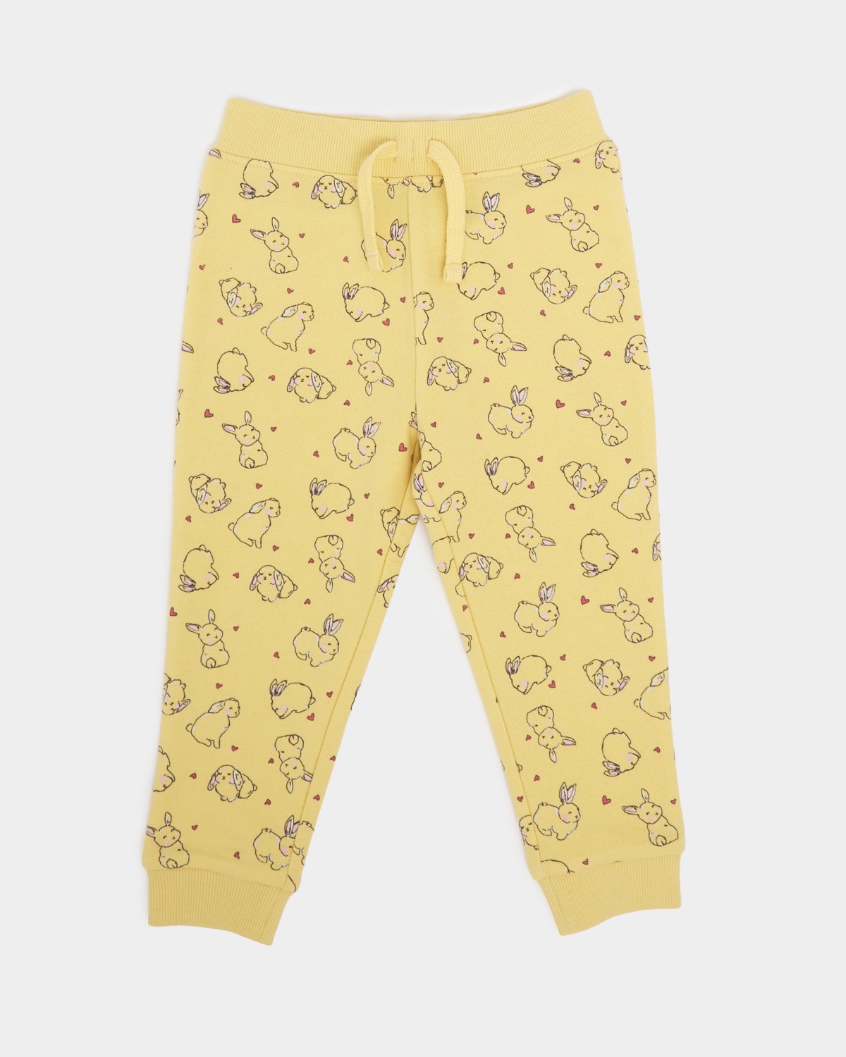 Dunnes Stores  Lemon Cotton Rich Printed Joggers (6 Months-4 Years)