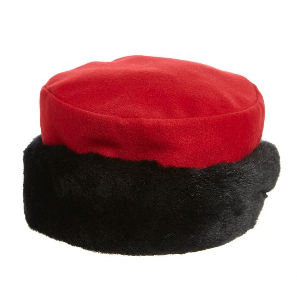 Red Fur Trim Hat