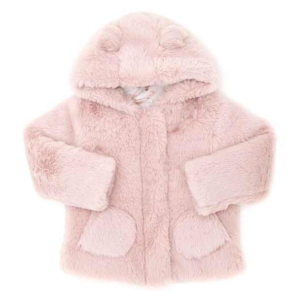 Toddler Faux-Fur Coat With Hood