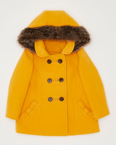 Girls Faux Fur Hood Coat (12 months-4 years) thumbnail