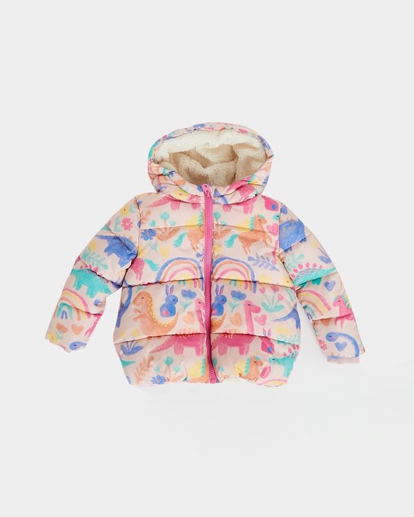 Dunnes Stores | Print Printed Borg Lined Jacket (9 months-5 years)