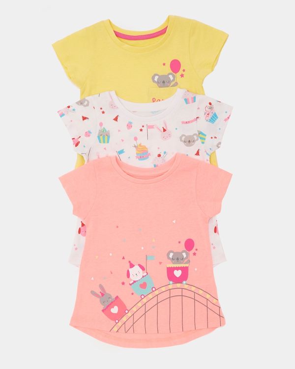 Girls T-Shirt - Pack Of 3 (6 months-4 years)
