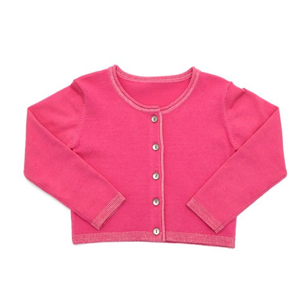 Toddler Solid Cardigan With Roll Neck