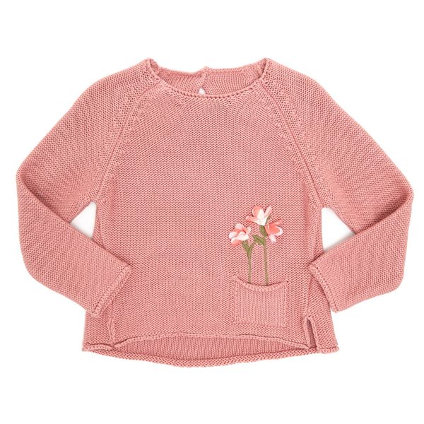 Toddler Jumper With 3D Flowers