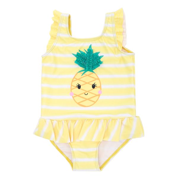 Pineapple Frill Swim Suit