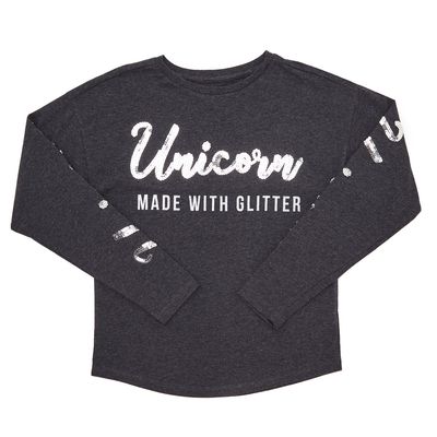 Girls Long-Sleeved Sequins Top (4-14 years) thumbnail