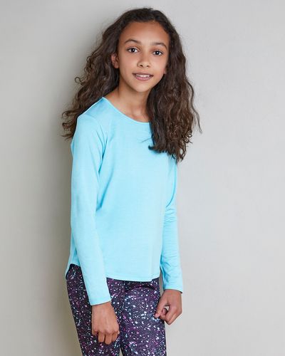Girls Long-Sleeved Sporty Top (5-14 Years) thumbnail