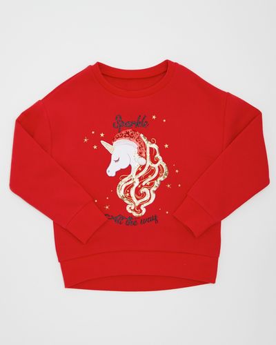 Christmas Unicorn Sweatshirt (4-14 years) thumbnail