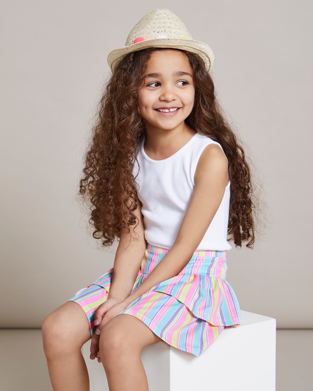 Dunnes Stores | Stripe Girls Jersey Skirt (4-10 years)