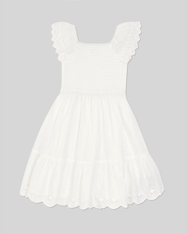 Dunnes Stores | White Broderie Dress (2 - 8 years)