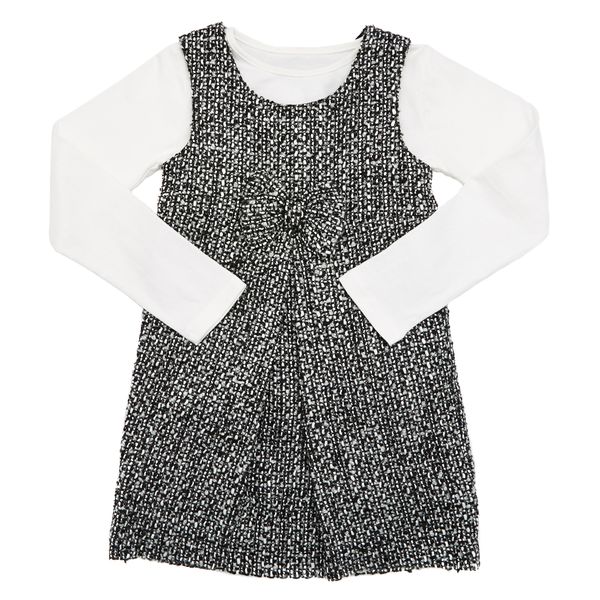 Younger Girls Boucle Pinafore And Top Set
