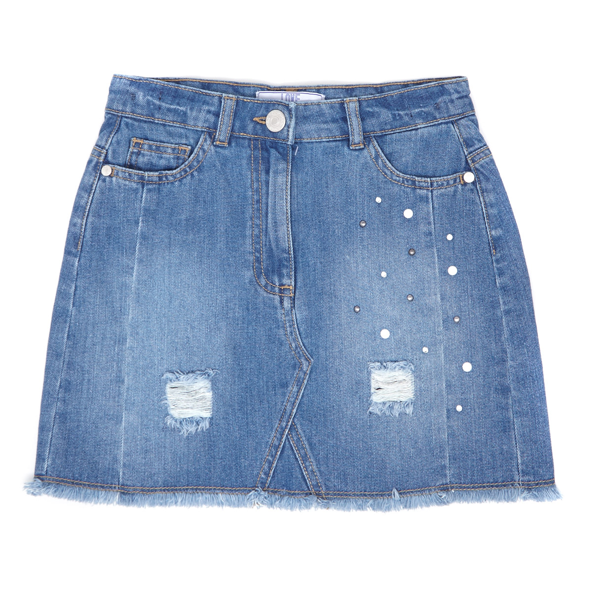 Dunnes Stores | Denim Older Girls Studded Denim Skirt