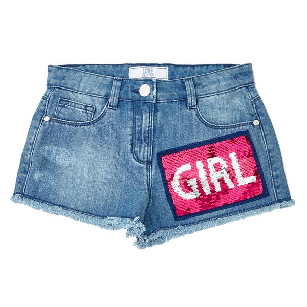 Older Girls Two Tone Sequin Shorts
