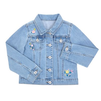 Younger Girls Embroidered Denim Jacket thumbnail