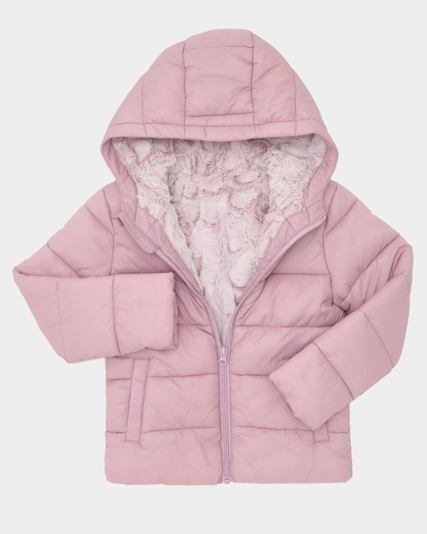 Girls Padded Faux Fur Lined Jacket (3-14 years)