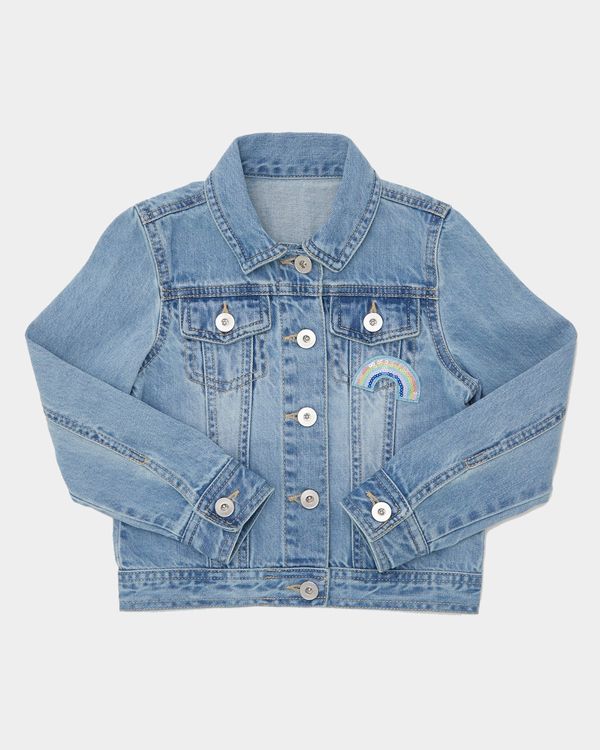 Younger Girls Denim Sequins Jacket (4-10 years)