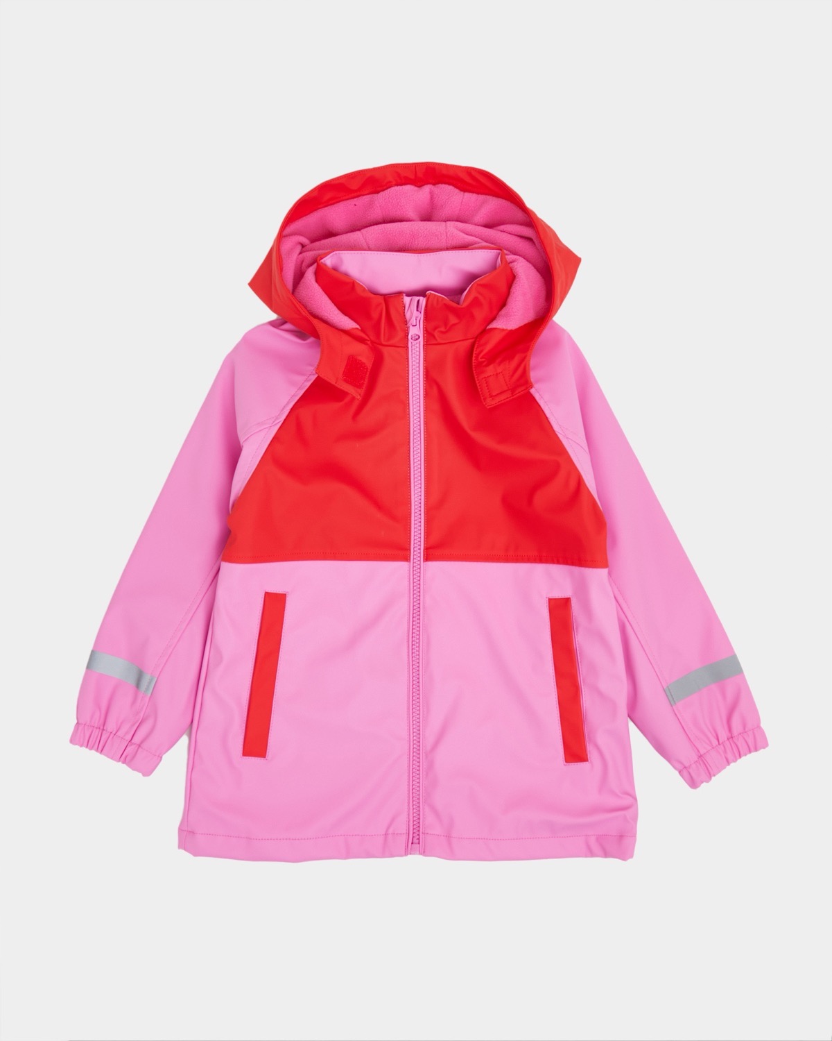 Dunnes Stores | Pink Colour Block Rain Jacket (2-10 Years)
