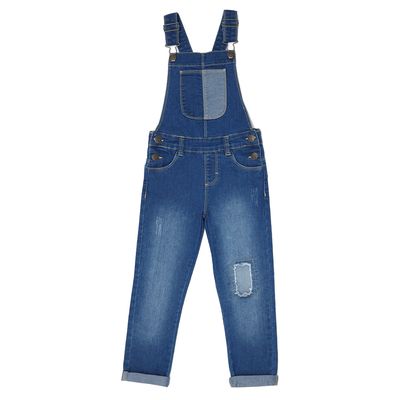 Younger Girls Patch Pocket Dungarees thumbnail