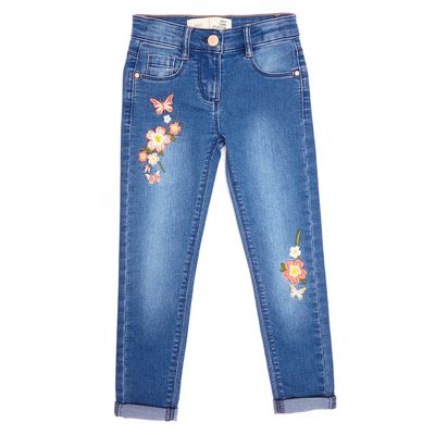 Younger Girls Embroidered Jeans thumbnail