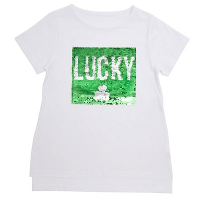 Older Girls Lucky Slogan T-Shirt thumbnail