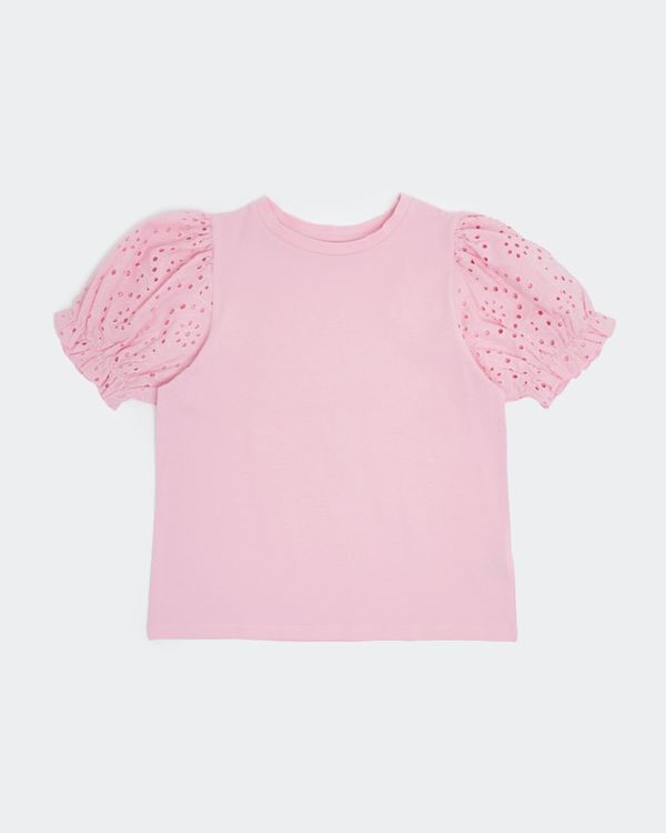 Broderie Sleeve T-Shirt (7-14 years)
