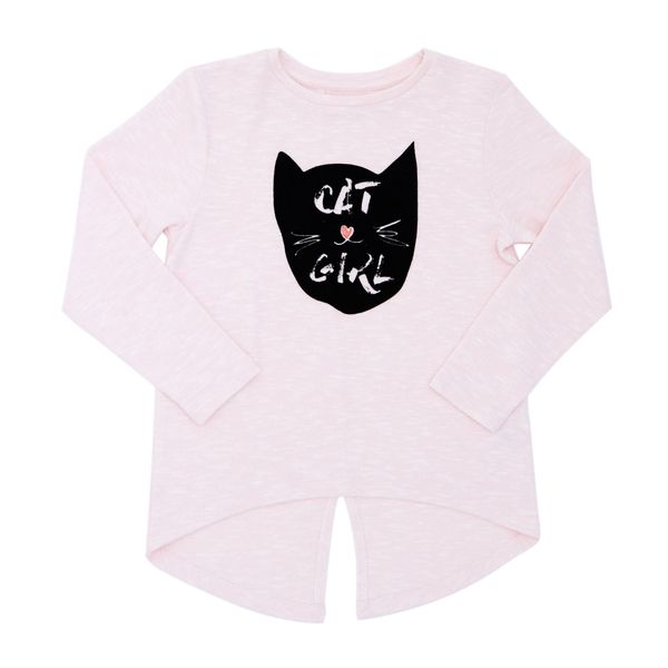 Younger Girls Cat Graphic Knit