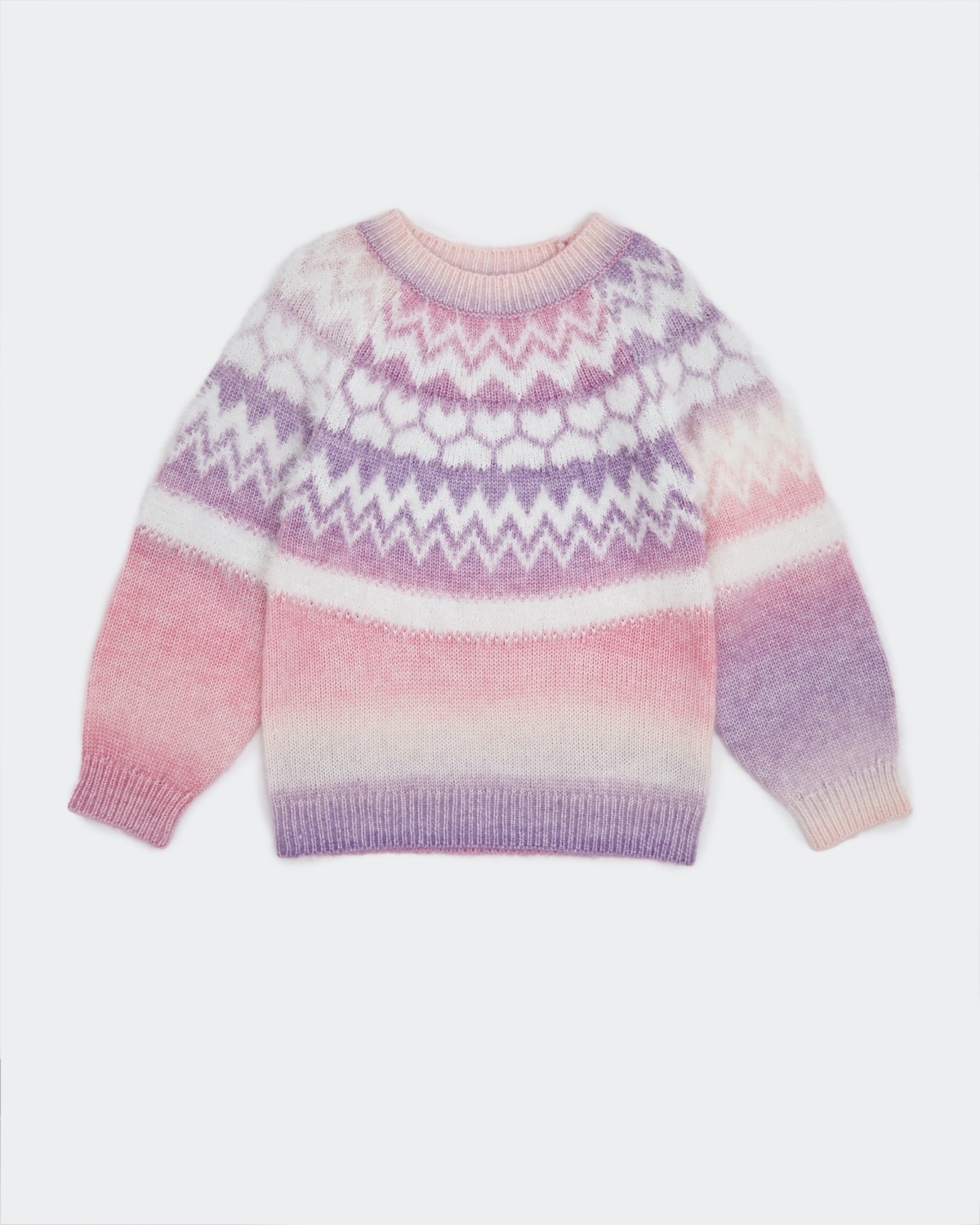Dunnes Stores | Pink Fair Isle Jumper (2-10 years)