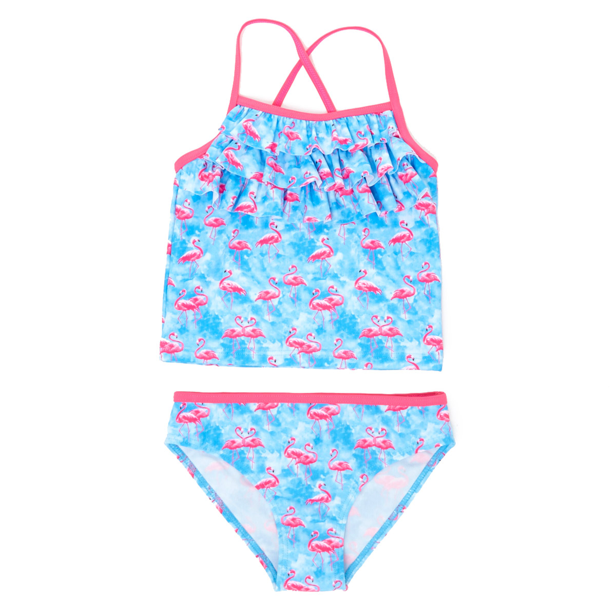 Dunnes Stores | Blue Younger Girls Ruffle Tankini