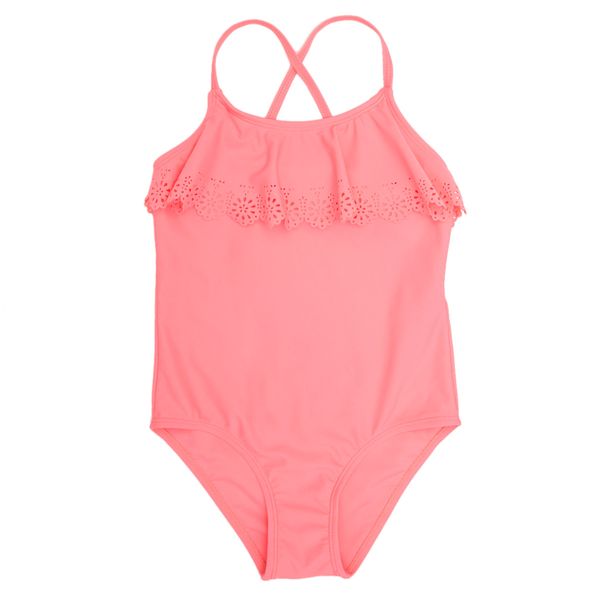 Younger Girls Laser Cut Swimsuit