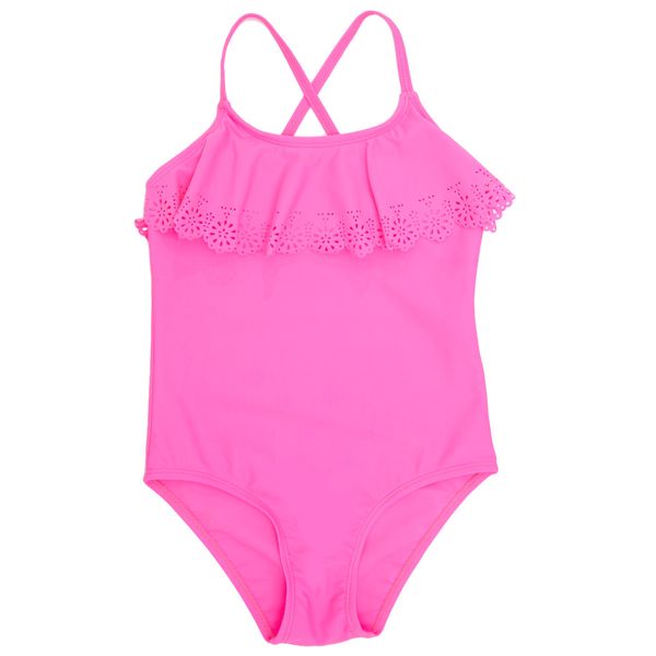 Younger Girls Laser Cut Swimsuit