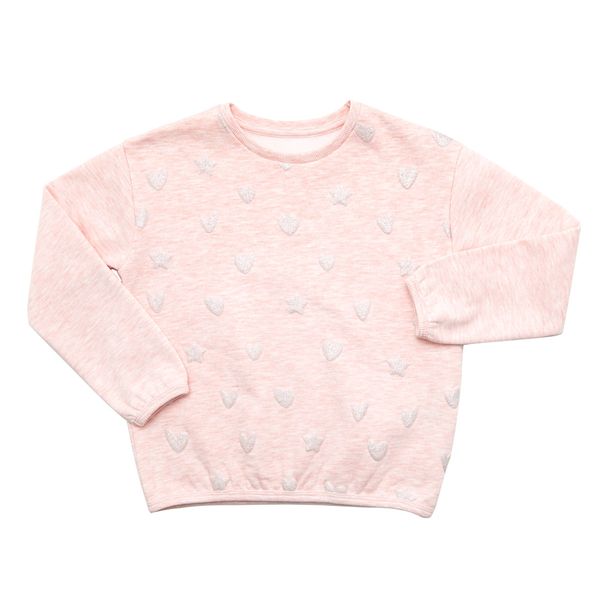 Younger Girls Puff Glitter Print Sweatshirt