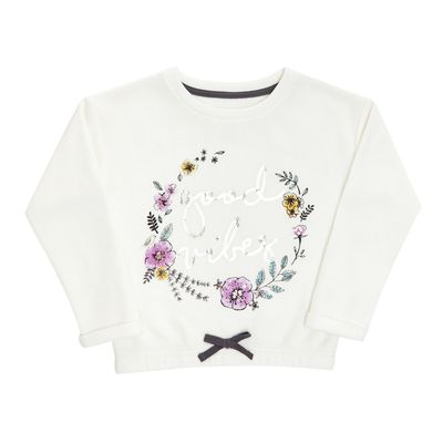 Younger Girls Embroidered Sweater thumbnail