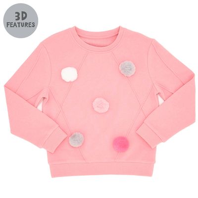 Girls Pom Pom Sweater (3-10 years) thumbnail