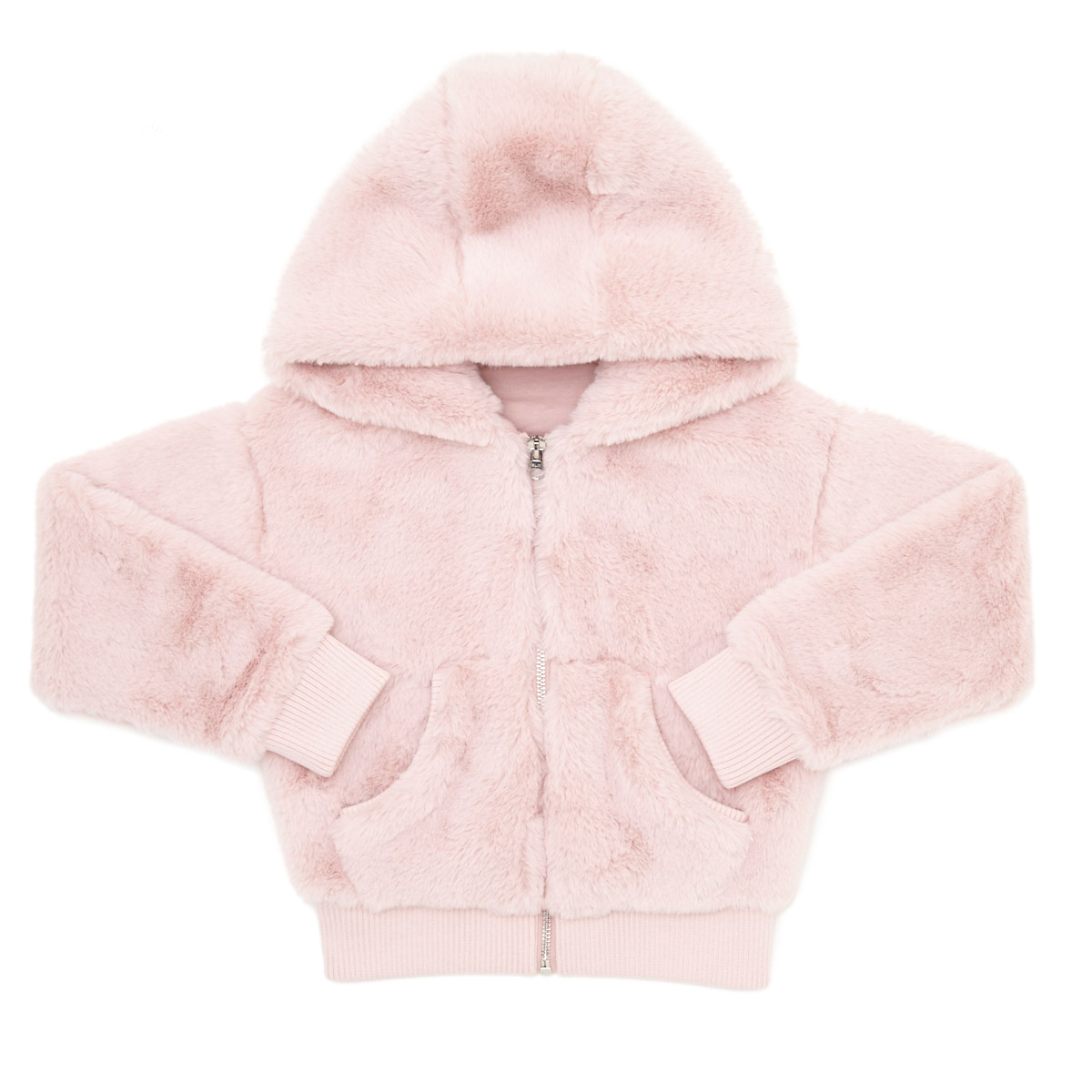 pink fur zip up hoodie