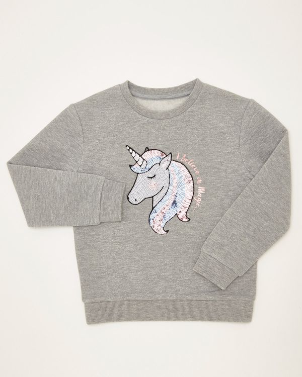 Girls Unicorn Lurex Sweatshirt (4-10 years)