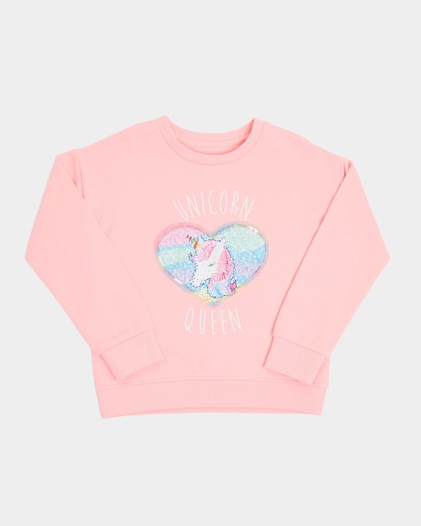 Girls Print Sequins Unicorn Sweater (4-10 years)