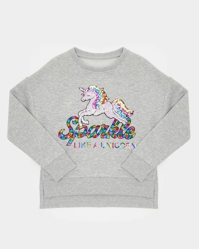 Girls Sequin Unicorn Sweatshirt (4-10 years) thumbnail